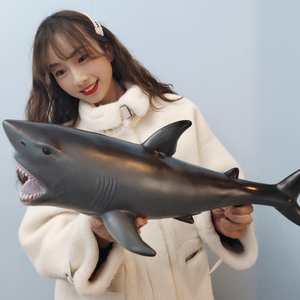 电影巨齿鲨2超大号巨型儿童软胶玩具模型虎大白鲨邓氏鱼沧龙套装