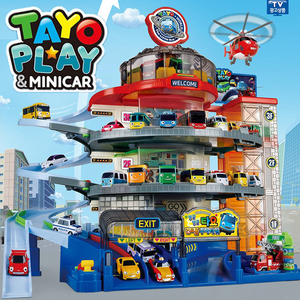 韩国tayo太友公交巴士儿童玩具男孩迷你新款超级大楼玩具车轨道
