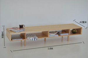 HR家道家具客厅实木水曲柳电视柜茶几日式设计实木柜现代简约地柜