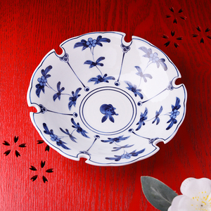 日式陶瓷餐具创意镂空边圆形菜盘复古沙拉盘日料刺身盘点心小碟子
