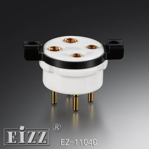 EIZZ艺卓定制 4脚钢瓷铍铜弹片电子管座EZ-1104C 超性价比
