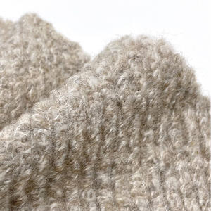 布艺岛 进口燕麦色圈圈柔软加厚双面针织羊毛面料 秋冬大衣布料
