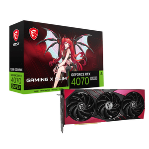 微星RTX4070 SUPER 12G GAMING X SLIM MLG魔龙姬游戏电脑显卡