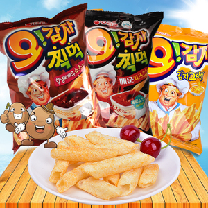 韩国零食ORION/好丽友呀土豆条空心薯条50g辣芝士味休闲空心薯条