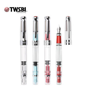 台湾TWSBI三文堂钻石580AL透明示范钢笔石榴粉/薄荷绿/喜金红活塞