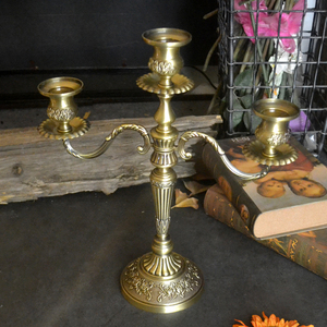 欧式复古仿青铜三头浪漫家居装饰摆件烛光晚餐生日宴会专用蜡烛台