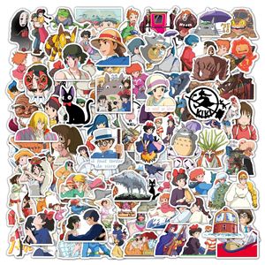 100张日漫宫崎骏小魔女千与千寻贴画笔记本电脑iPad手机贴纸
