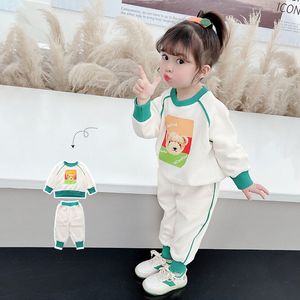巴拉巴柆女童春装套装2024新款儿童洋气时髦春秋卫衣小女孩韩版运