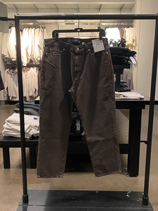 Abercrombie Fitch/AF 男士宽松版型五口袋硬挺直筒休闲牛仔长裤