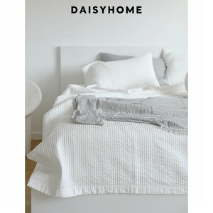 DAISYHOME | 极简直条衍缝被床盖床铺两用床尾毯装饰盖毯床褥床单
