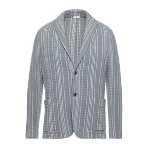 公价8600 高端二线 FRADI 春夏 提花条纹 灰色 羊毛针织西服