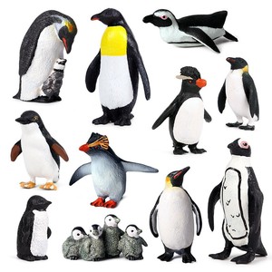 儿童玩具仿真动物模型非洲企鹅帝王小企鹅套装实心大摆件孩子认知