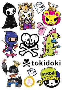 小号F0057-01 tokidoki TKDK潮流服装潮牌笔记本旅行箱贴纸防水