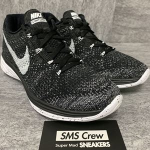 SMS Nike Flyknit Lunar 3  黑白奧利奥女子飞线 698182-001