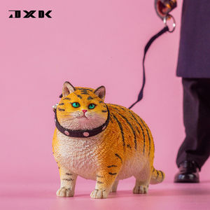 JXK 1/6虎年特制版肥猫模型小虎猫手办可爱摆件办公桌面公仔玩具