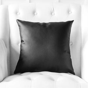 北欧ins风轻奢黑色仿皮科技布抱枕套床头靠垫枕客厅汽车沙发靠背