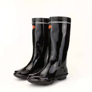 荣安牌工矿靴6KV绝缘雨鞋下井专用矿用橡胶安全防滑反光靴子