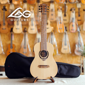 法国品牌LAG TKT150E 云杉木单板沙比利面单吉他里里30寸六弦吉他