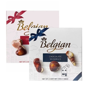 比利时Belgian白丽人巧克力礼盒心形200g/贝壳形250g 口感丝滑