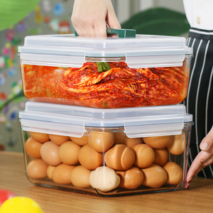 6L超大号密封盒高硼硅玻璃大容量微波长方形保鲜冰箱收纳盒泡菜盒