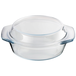 超大号透明钢化玻璃碗 带盖汤煲泡面碗蒸碗 耐热微波炉烤箱适用