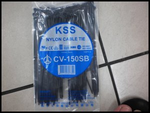 进口台湾KSS凯士士CV-150SB尼龙束线捆扎带2.5*150黑色3*150mm
