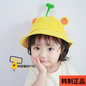 韩国代购儿童宝宝渔夫帽可爱萌宝立体造型春秋遮阳帽盆帽娃娃帽子
