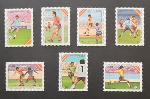古巴 1982年第12届 西班牙 世界杯 足球赛 邮票 7全