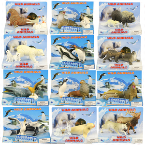 包邮喜帝海洋动物蓝鲸白鲸帝企鹅北极狐海豚驯鹿儿童礼物玩具模型