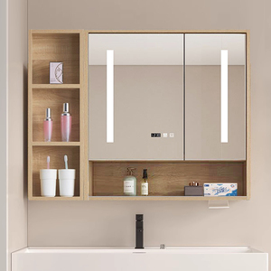 浴室镜柜单独组合智能带灯储物柜卫生间挂墙收纳柜置物架侧边柜