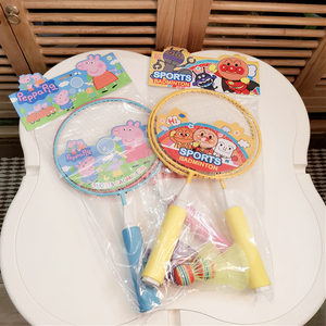 儿童羽毛球拍日本面超外贸出口卡通运动休闲户外玩具