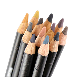 英国Derwent得韵TintedCharcoal Pencil24色彩色炭笔素描彩绘碳笔