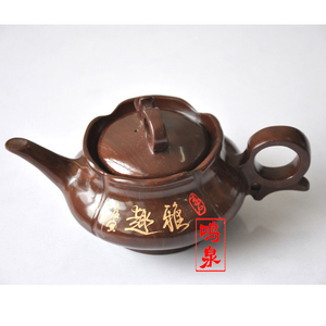 木鱼石茶壶，木鱼石壶，木鱼石茶具，木鱼石壶山东特产木鱼石茶具