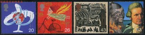 英国 1999 千禧年邮票 交通 飞机 自行车 铁路 库克探险 4全