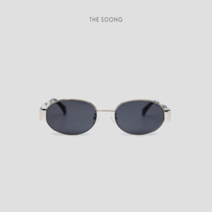 THESOONG/摩登时髦 复古手工椭圆金属户外搭配墨镜精致感太阳眼镜