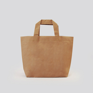 水洗牛皮纸手提袋防水包简约小购物袋子便当拎包定制手袋小众包包