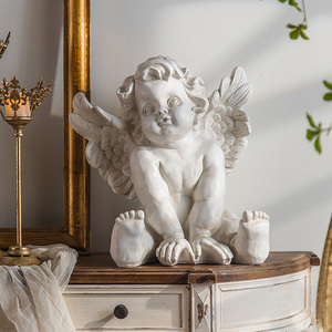 欧式法式复古胖天使创意树脂雕塑客厅雕像摆件圣诞节祝福送礼特价