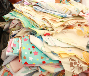 婴儿斜纹棉布新生儿针织布头纱布料清仓全棉碎布头布料按斤或论米