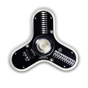 LED指尖陀螺 三叶手指陀螺透明亚克力外壳 发光显字 DIY制作套件