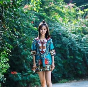 非洲鼓演出服 沙滩服 旅行T恤 儿童演出服 泰国文化衫 特色短裙