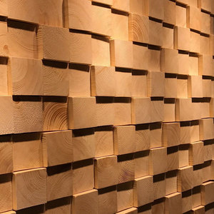 声学扩散板松木质马赛克电视客厅沙发背景墙面装饰简约方块木头砖