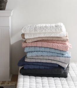 韩国进口全棉绗缝纯色水洗夏被空调被纯棉夏凉被薄被床单多用床垫