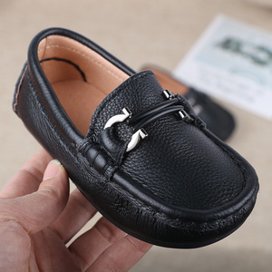 儿童皮鞋男童鞋透气真皮学步鞋鞋幼童防滑软底宝宝豆豆鞋0一1-3岁