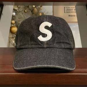22SS Kevlar Denim S Logo 6 Panel Sup 弯檐牛仔棒球帽 cap 帽子