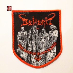 BEHERIT 芬兰黑金属乐队异形马甲官方布标布贴Patch 666摇滚店