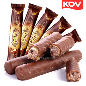 俄罗斯巧克力棒进口KDV榛仁榛子夹心 冰淇淋巧克力蛋卷 结婚喜糖