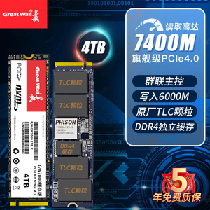 长城nvme 1T带缓存pcie固态硬盘高速m.2正品SSD台式电脑笔记本电