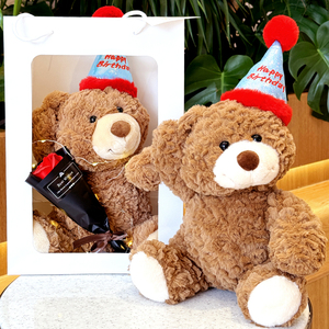 生日帽礼物小熊玩偶泰迪熊公仔毛绒玩具可爱熊娃娃生日礼物送女友
