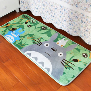 出口日本宫崎骏龙猫 超细珊瑚绒地垫 地毯 床前垫 50*120cm