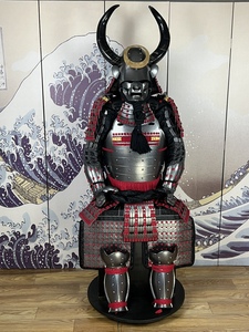 日本武士盔甲甲胄真人可穿创意摆件料理店餐厅铁武士日式工艺品